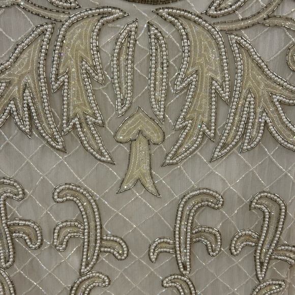 Papell Boutique Evening beaded top old money upscale mom of bride or groom sizeM - Picture 5 of 10